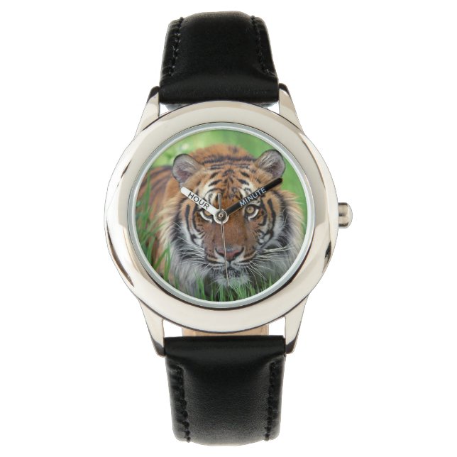 Montre Classique Enfants/Tigre de la Faune (devant)