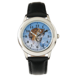 Montre Classique Enfants / Tigre de la Faune