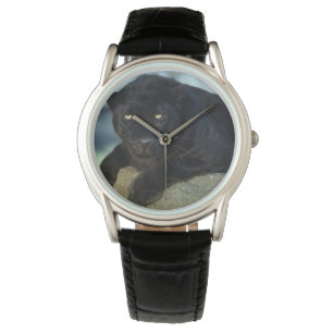 Montre Classique Mens / Chat Noir Faune