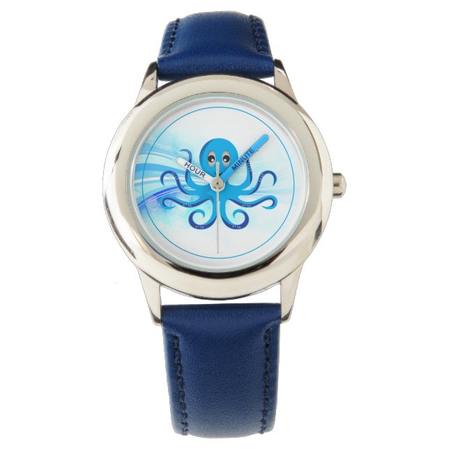Montre classique pour enfants-poulpe (devant)