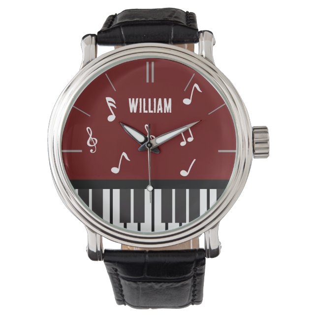 Montre Clavier de piano Musicien personnalisé (devant)