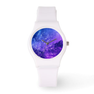 Montre Clouds Mandala bleu violet Boho Bohemian