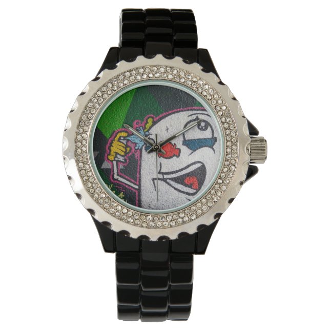 Montre Clown drôle avec visage blanc (devant)