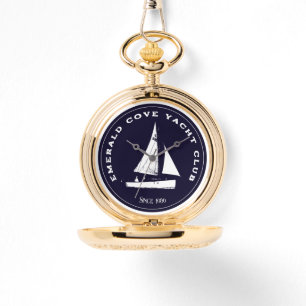 Montre Club de yacht personnalisé. Bateau à voile sur mes