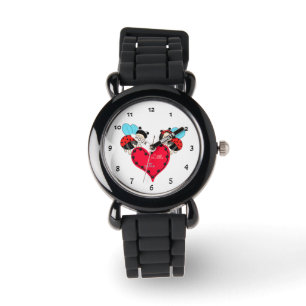 Montre Coccinelles avec cœur