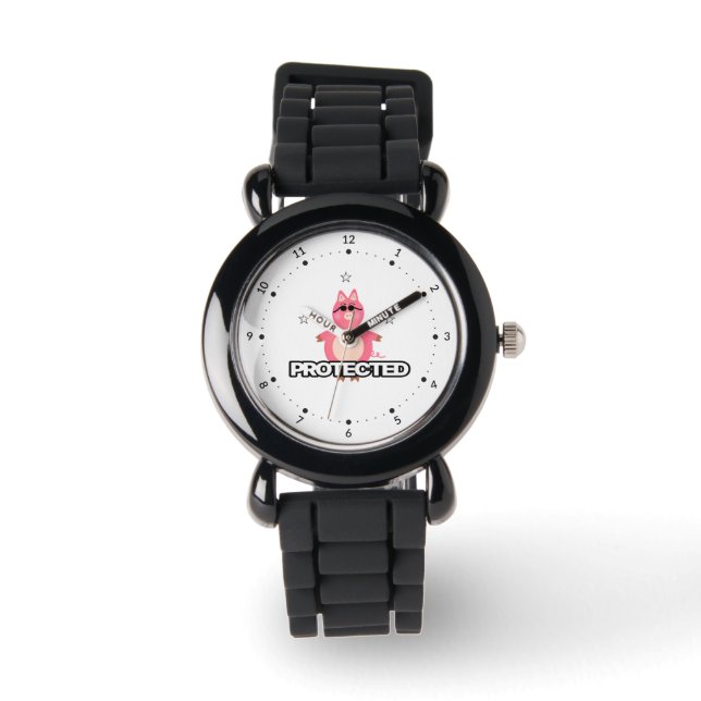 Montre Cochon rose amusant (Recto)
