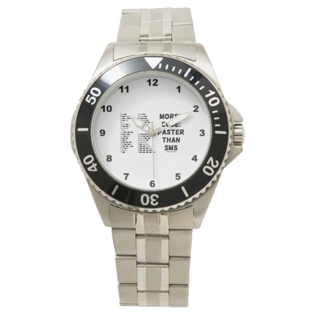 Montre Code Morse : Plus rapide que SMS Morse Internation (devant)