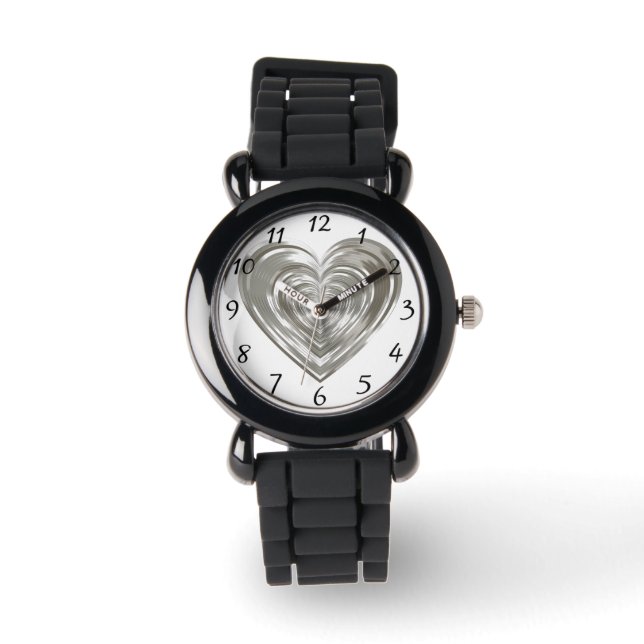 Montre Coeur argenté (Recto)