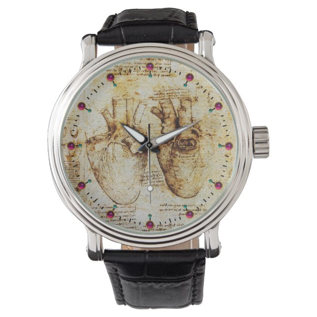 Montre Coeur Et Ses Bateaux De Sang Parchemin Brown Sepia (devant)