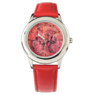 Montre Coeur et ses vaisseaux sanguins Parchemin Rouge