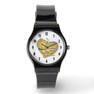 Montre Coeur jaune Orthopédique sur mesure infirmières su