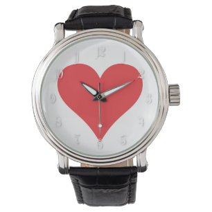 Montre Coeur rouge