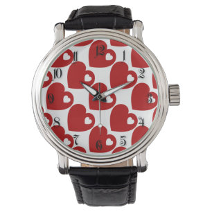 Montre Coeur rouge