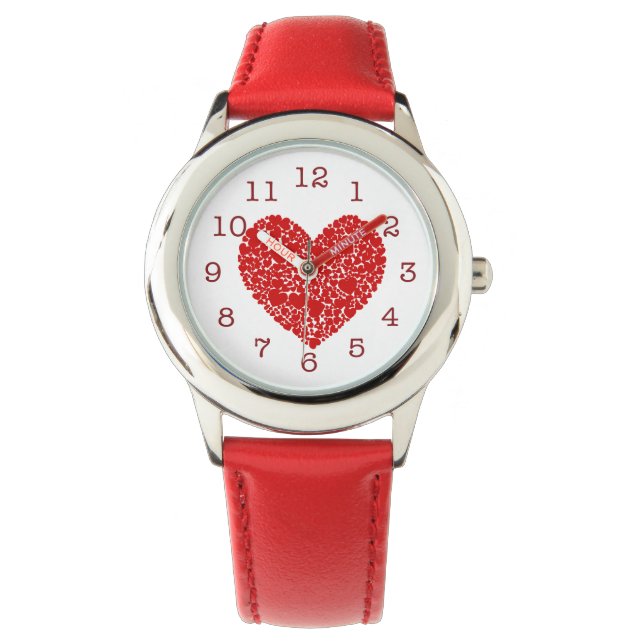 Montre Coeur Saint-Valentin/Rouge (devant)