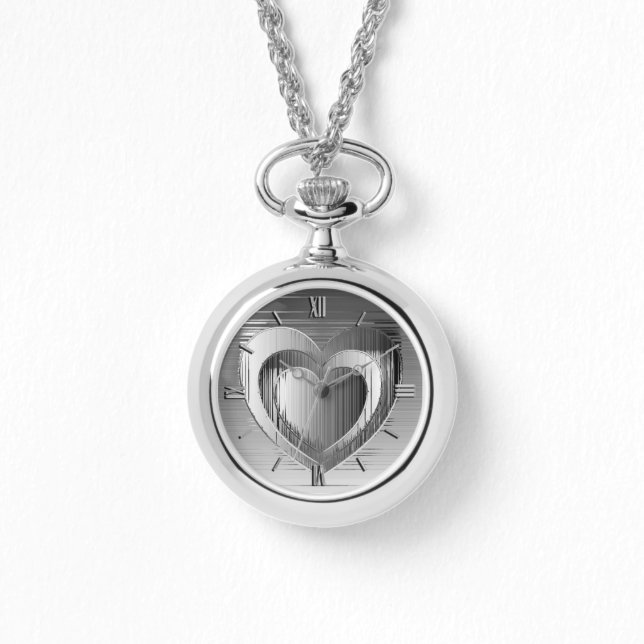 Montre Coeurs chromés polis (Recto)