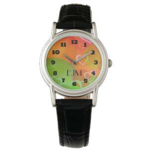 Montre Coeurs et ballons Conception abstraite avec initia