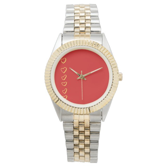 Montre Cœurs rouges (devant)