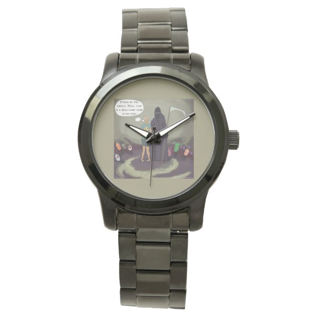 Montre Coincé Dans Le Milieu Drôle Grim Reaper Reaper Wat (devant)