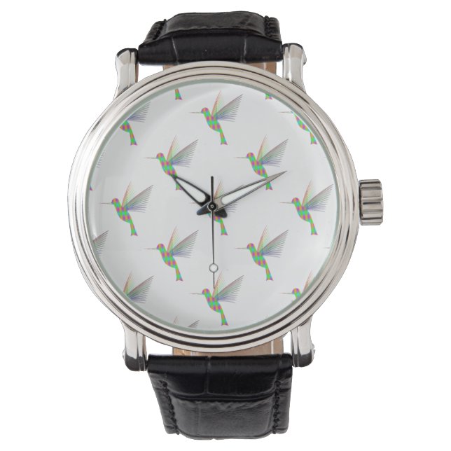 Montre Colibri arc-en-ciel (devant)