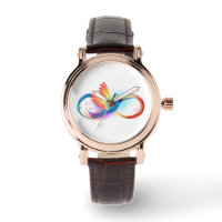 Colibri arc-en-ciel avec symbole Infinity