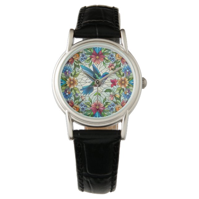 Montre Colibri gracieux avec effet de verre tendu (devant)