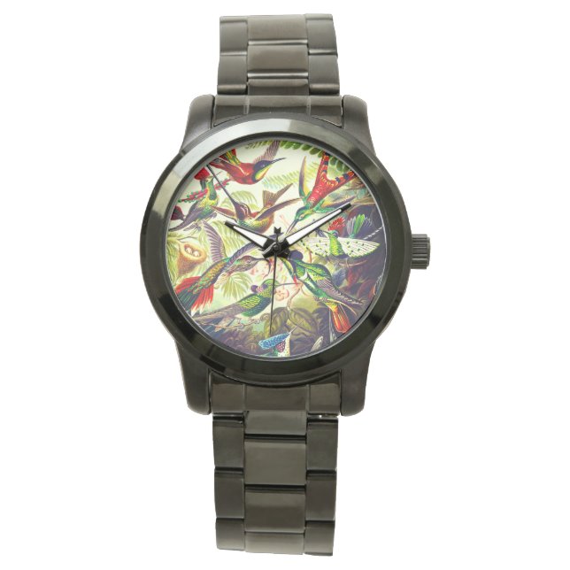 Montre Colibri vintage par Ernst Haeckel (devant)