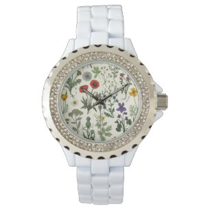 Montre Collage de fleurs sauvages