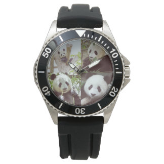 Montre collage de quatre panda images