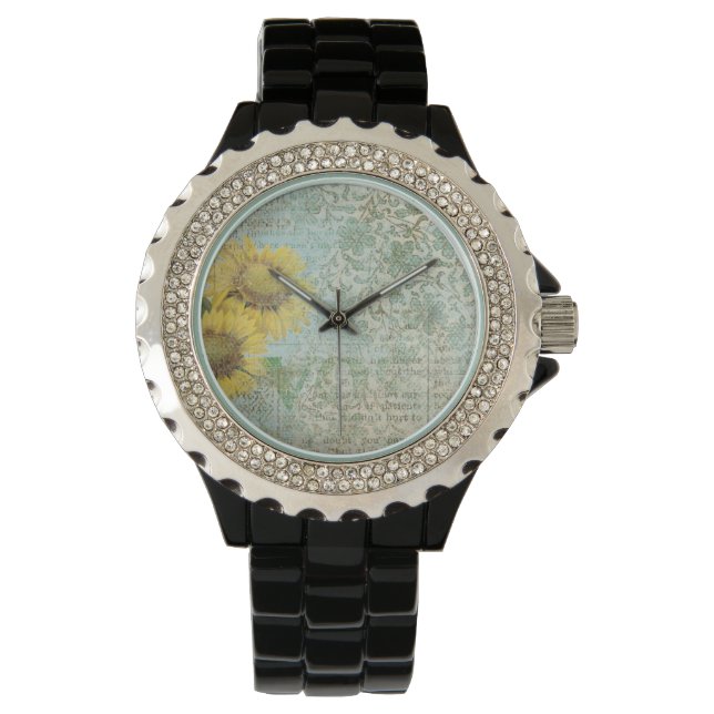 Montre Collage de tournesol (devant)