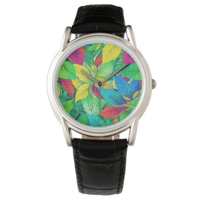 Montre Collage des feuilles forestiers (devant)