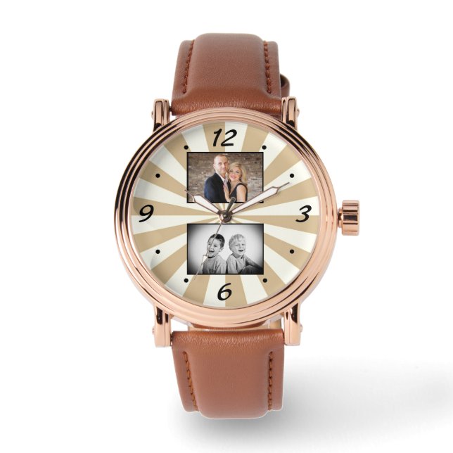 Montre Collage photo de poutre solaire moderne personnali (Recto)