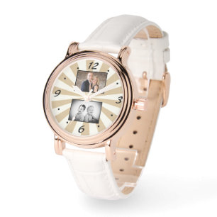 Montre Collage photo de poutre solaire moderne personnali