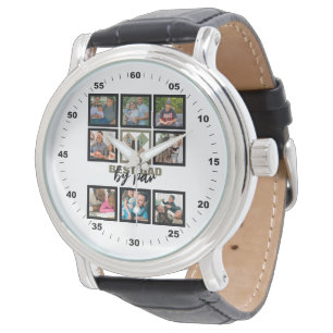 Montre Collage photo personnalisé pour la fête des pères 