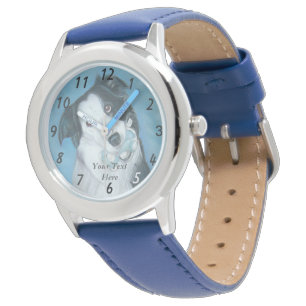 Montre colle noire et blanche