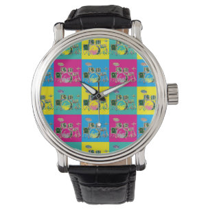 Montre colorée de musique de tambour d'art de