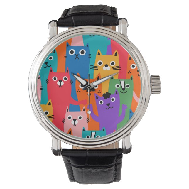 Montre Colorful cats (devant)