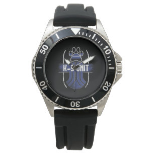 Montre commémorative du chien K-9 mince en ligne b