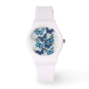 Montre Composition des White and Blue Butterflies