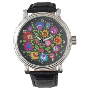 Montre Composition ronde du folklore polonais