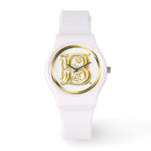 Montre Concepteur Girly élégant initial de la lettre B
