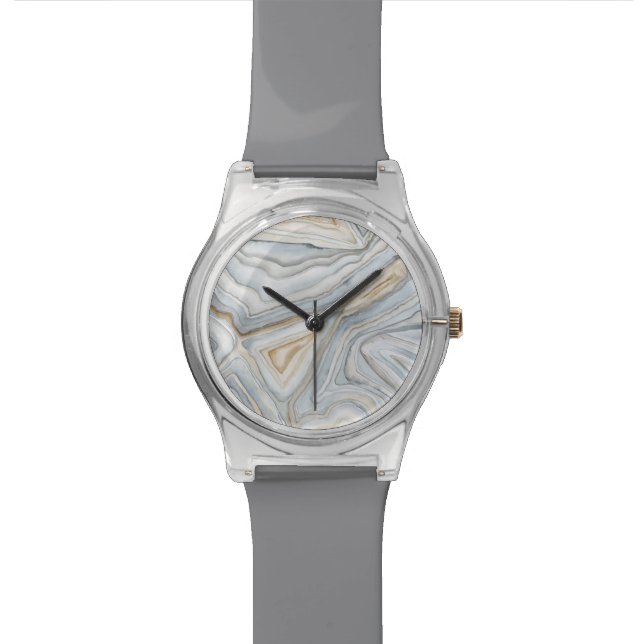 Montre Conception abstraite en marbre gris (Fermer)