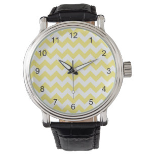 Montre Conception Chevron Jaune