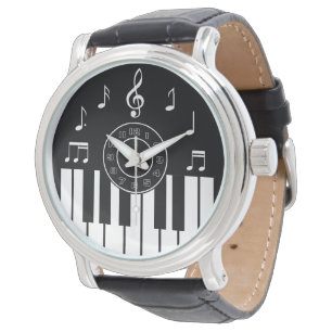 Montre Conception contemporaine de musique en noir et