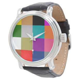 Montre Conception de blocs de couleur gras multicolores