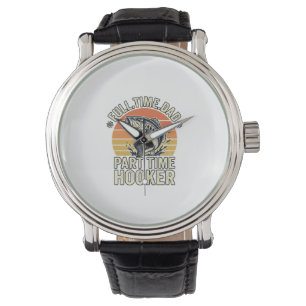 Montre Conception de chemise de bass vintage papa pêche d