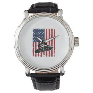 Montre Conception de chemise vectorielle vintage jet ski 