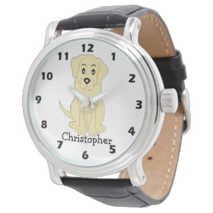 Montre Conception de chien du Labrador jaune