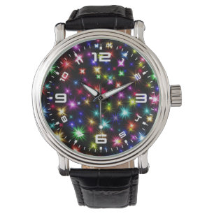 Montre Conception de feux d'artifice Étoiles Colorées