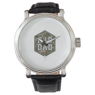 Montre Conception de gravure vintage hexagonale camouflée