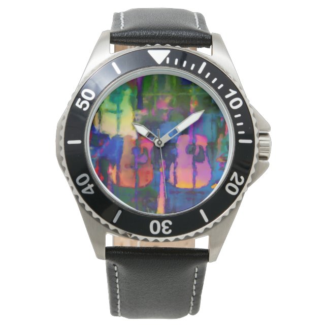 Montre Conception de guitare Abstraite (devant)